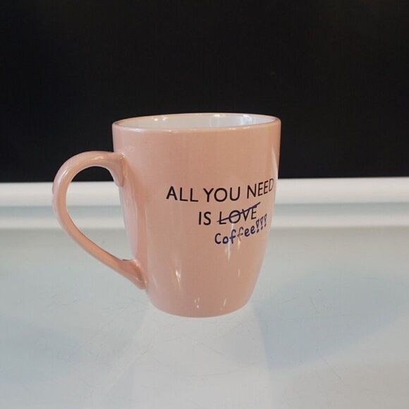 Blush Pink Oversized Mug All You Need Is Coffee 16 oz - Picture 3 of 5
